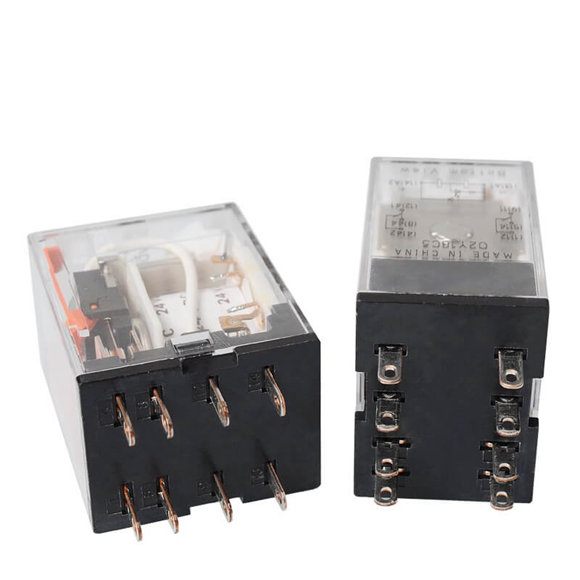 Omron MY4N 4-Pole Miniature Power Relay with Plug-in Terminals and Operation Indicator. 