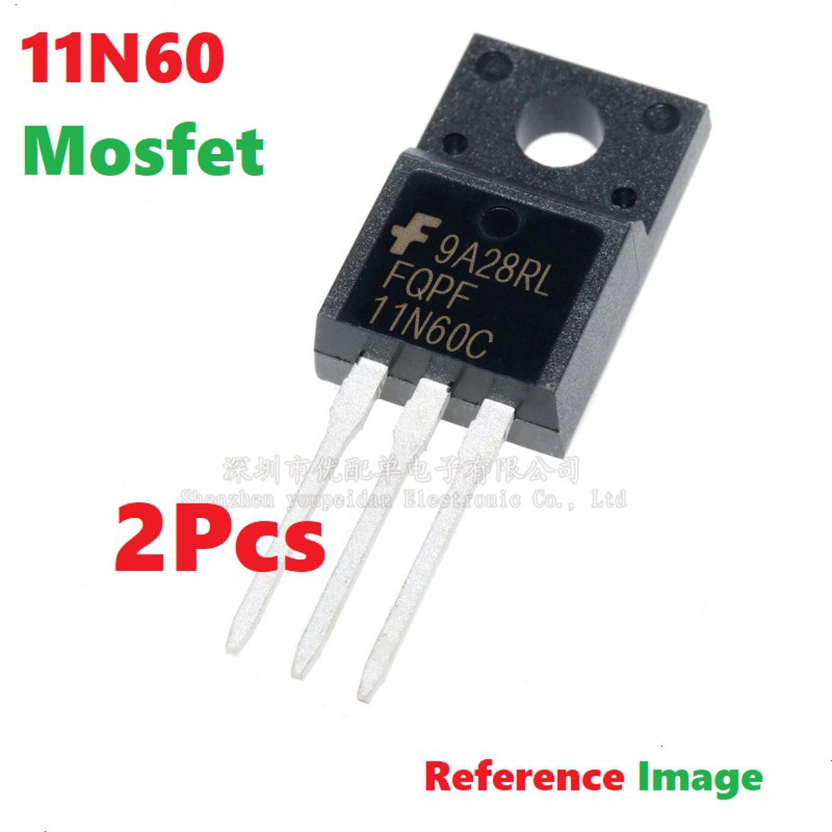 2Pcs- FQPF11N60C FQPF11N60 11N60 1160 600V 11A MOSFET IC TO-220 Package FQPF 11N60 MOS Field Effect Transistor Electrical Circuitry & Parts