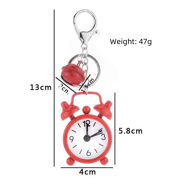 1 Pcs Mini Alarm clock key chain pendant creative car Ladies Bag key Ring small gift - Key Ring. 