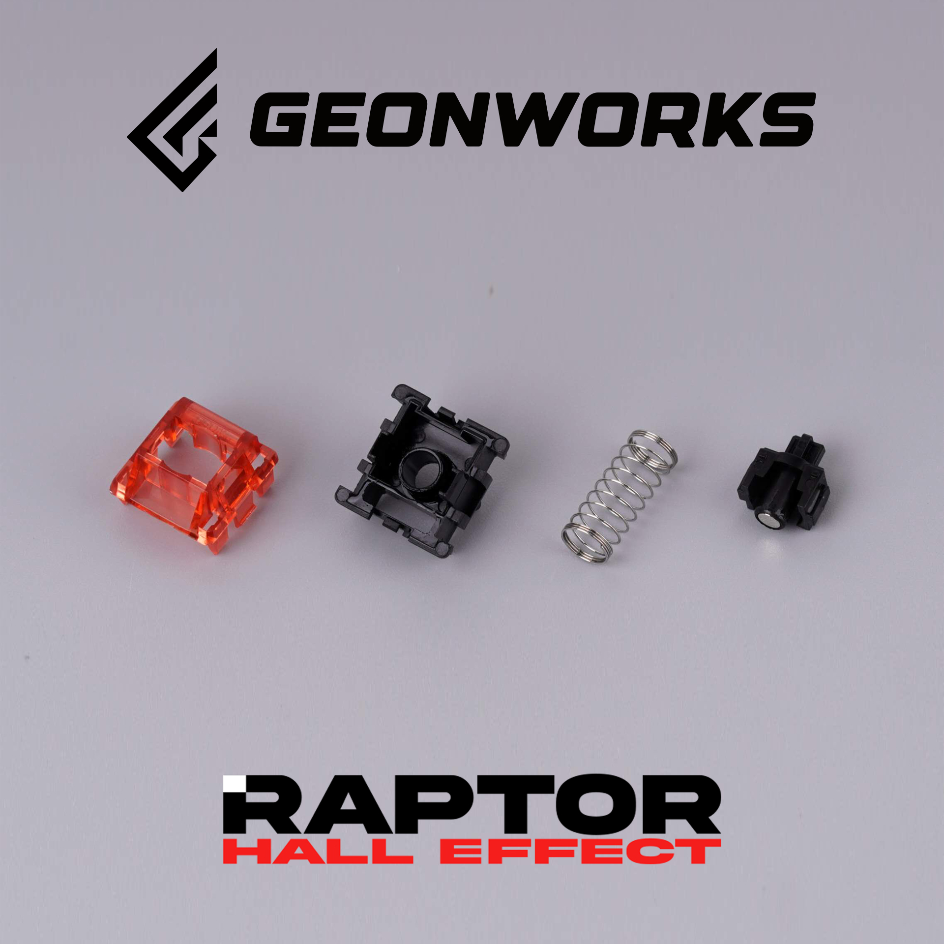 Original Geonworks Raptor HE Switch Wooting 60HE Apex Electromagnetic Trigger Hall Effect Magnetic Switch Keyboard DIY Custom. 
