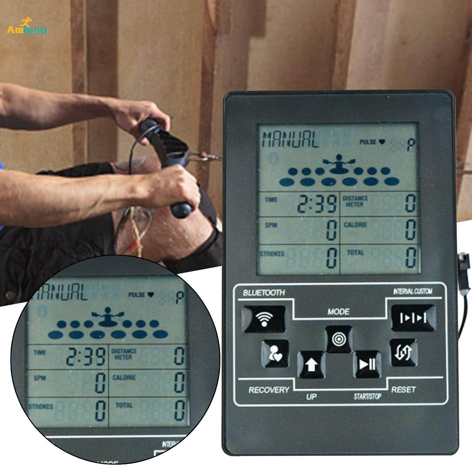 Portable Rowing Machine Counter Digital Time/Distance/Calories Measurement. 