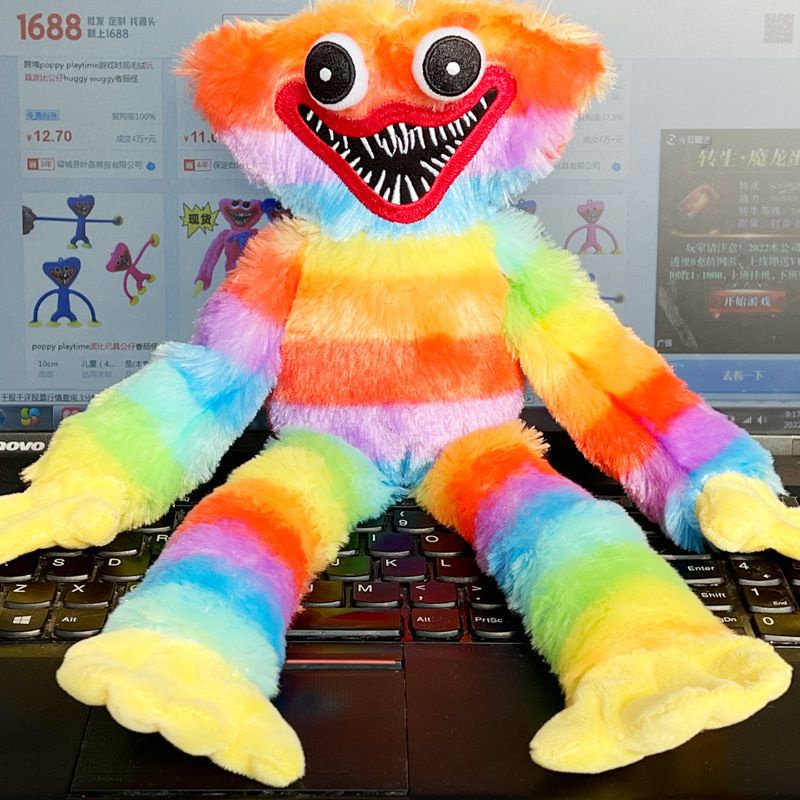 Poppy Playtime Rainbow Huggy Wuggy Plush Toy Poppy Playtime Game Character Doll Plushie Gifts. 
