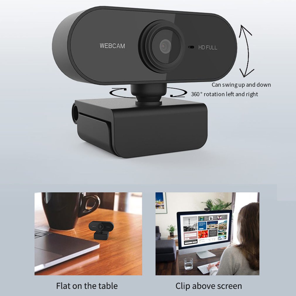 Webcam 1080P PC Mini USB 2.0 yüksek çözünürlüklü Web kamera mikrofon USB bilgisayar Video kayıt canlı Web Camaras. 