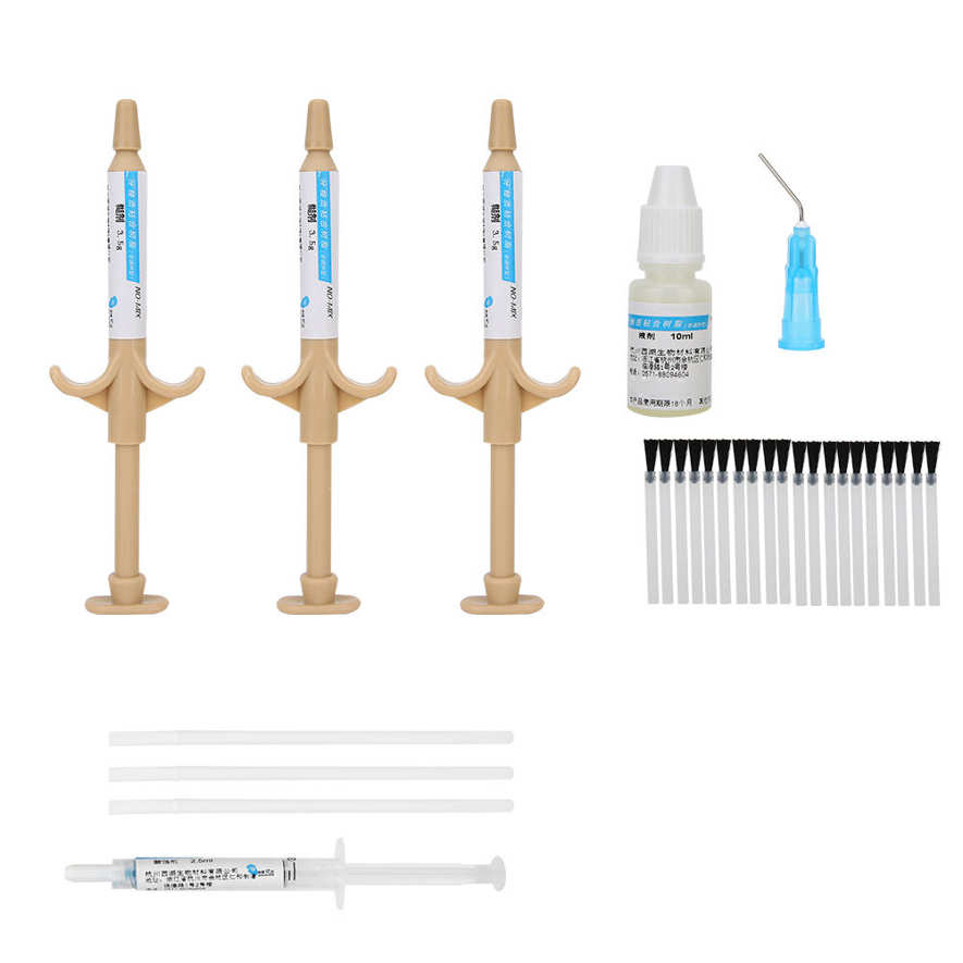 Dental Tool Orthodontic Brackets Braces Glue Bonding Self Curing Adhesive Paste Kit( ). 