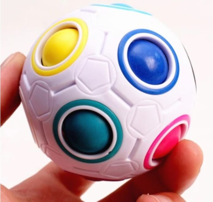 Stressboll Rainbow Magic Puzzle Cube Ball Fidget Toys. 