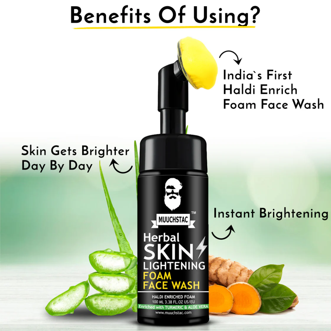 Muuchstac Herbal Skin Lightening Foam Face Wash - 100ml. 