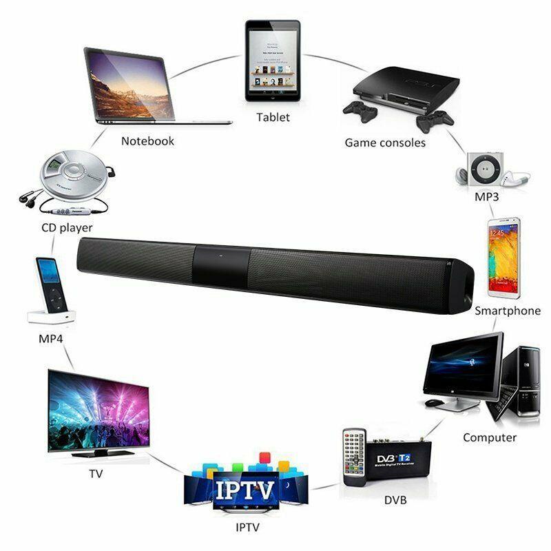 40W Wireless Bluetooth Speaker TV Computer Echo Wall Remote Control Soundbar Portable Radio Home Subwoofer Stereo HiFi Soundbox. 