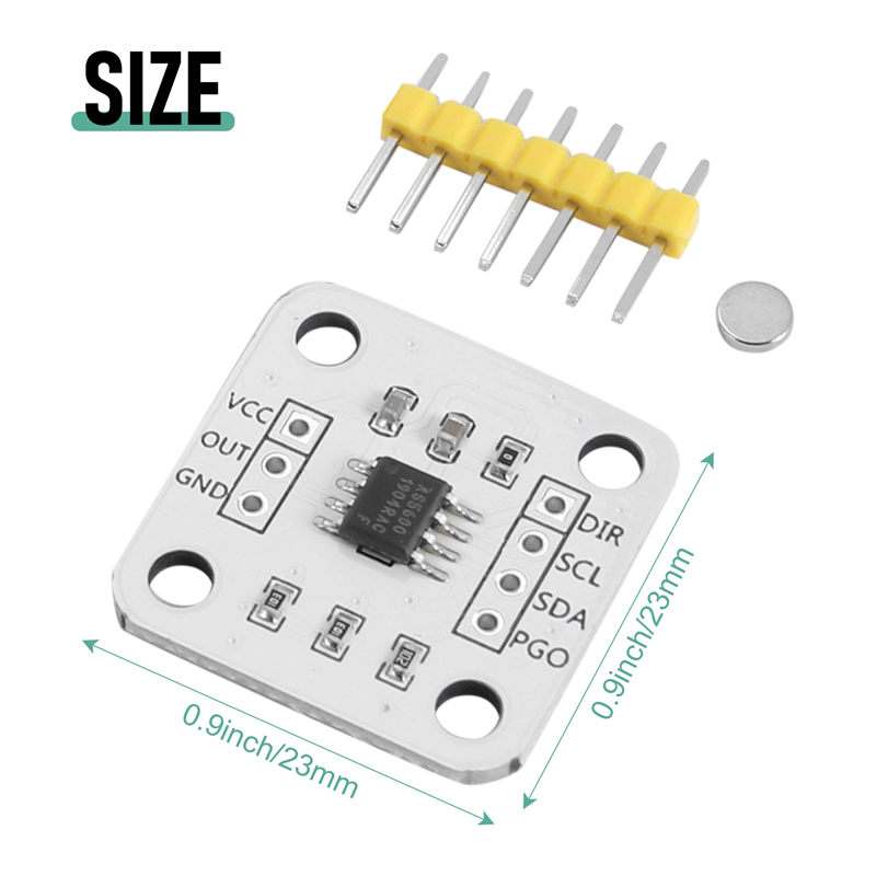 4Pcs AS5600 Magnetic Encoder Magnetic Induction Angle Measurement Sensor 12Bit High Precision. 
