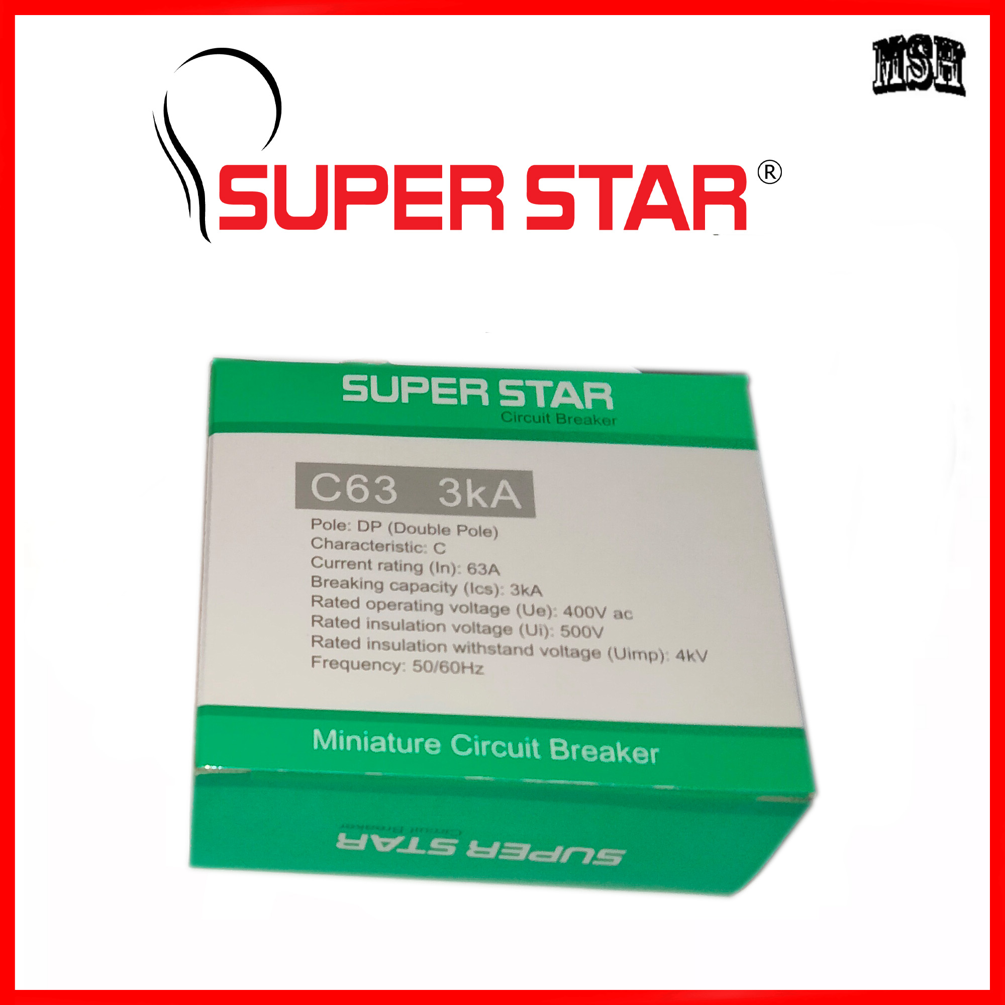 Super Star Circuit Breaker DP 32A-63A. 