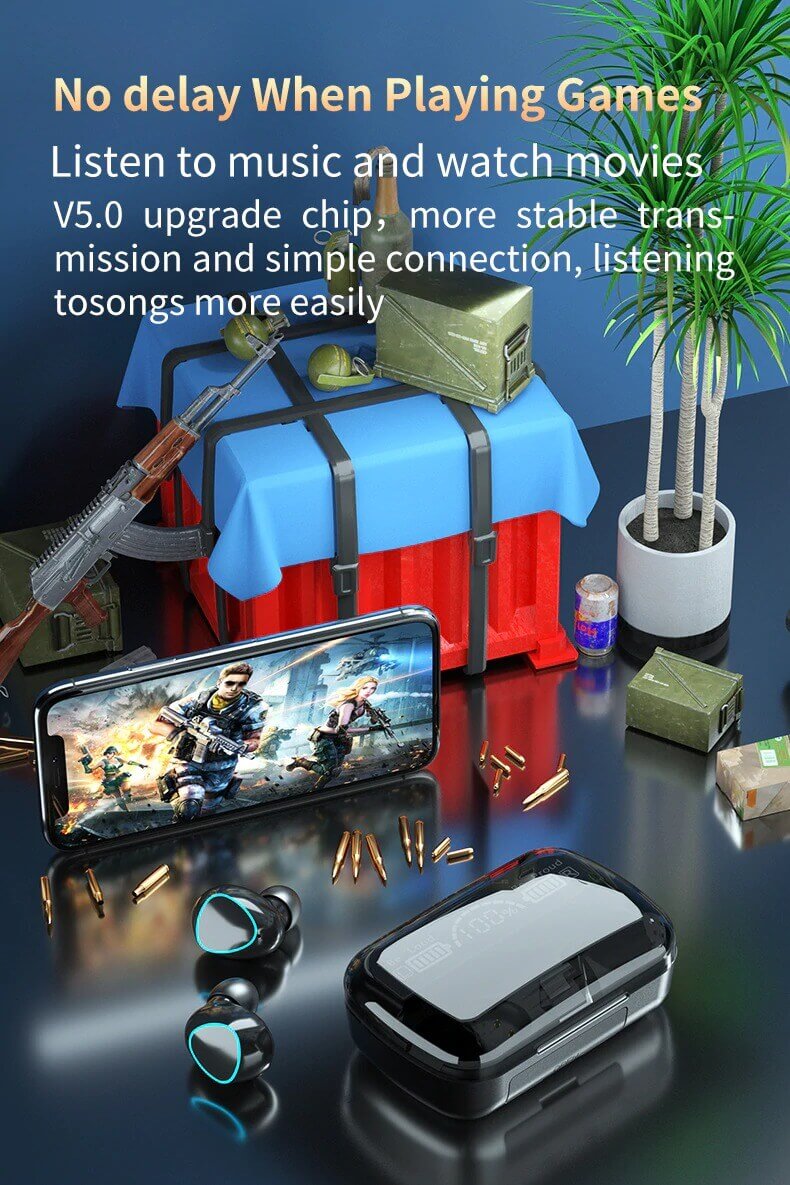 M10 TWS Ear buds with 9D HiFi Sound Bluetooth v5.1 - Bluetooth Headphone - Air Buds - Tws - Bluetooth Headphone. 