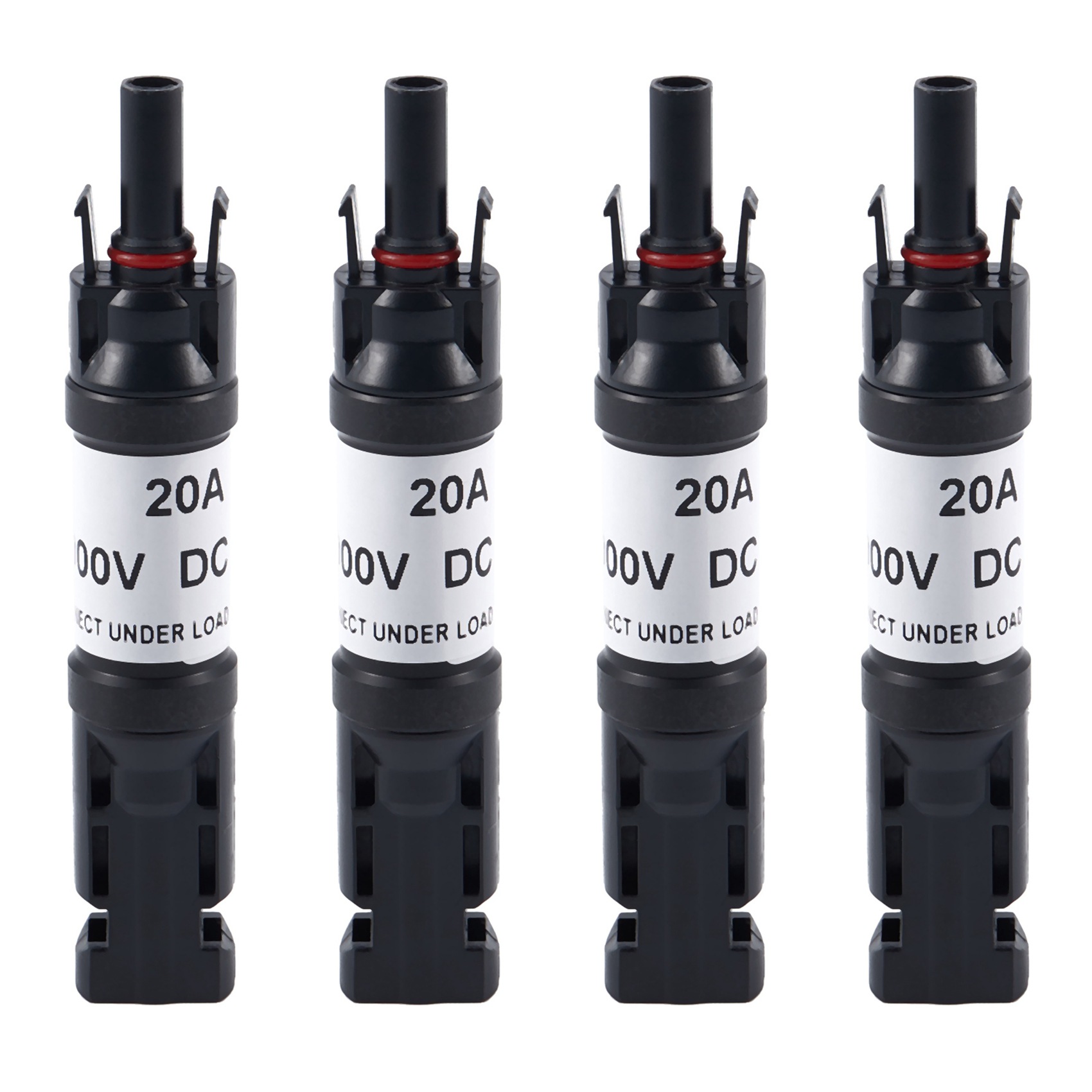 PPO + PC panel connector-4 x PV Diode connector-Black. 