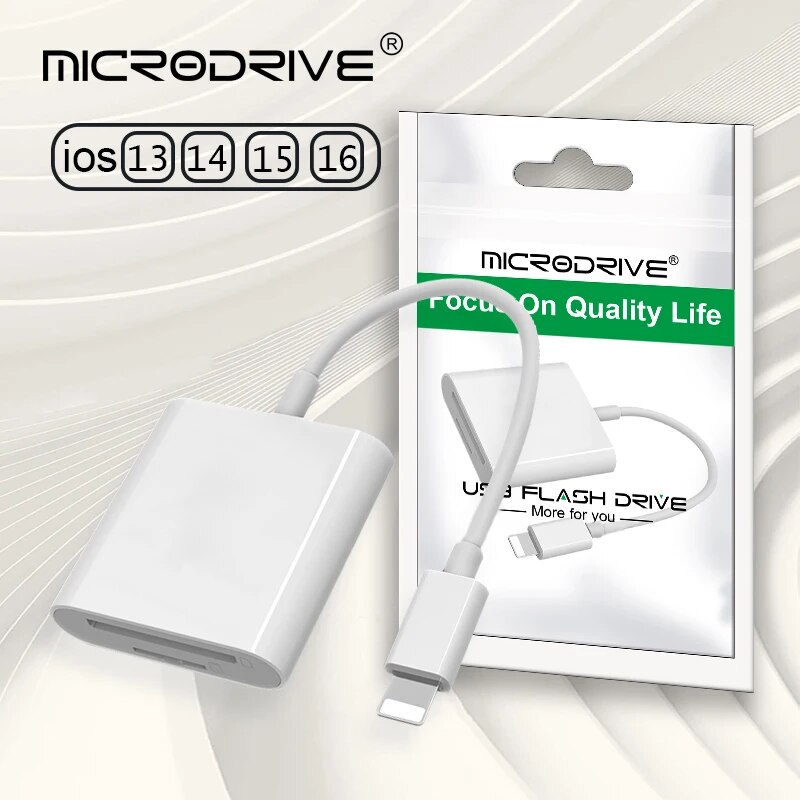 For IPhone Multi Card Reader for Lightning for SD Card Micro TF Memory Card Readers for Support IOS14 for IPhone 7/8/X/XR/11/12. 