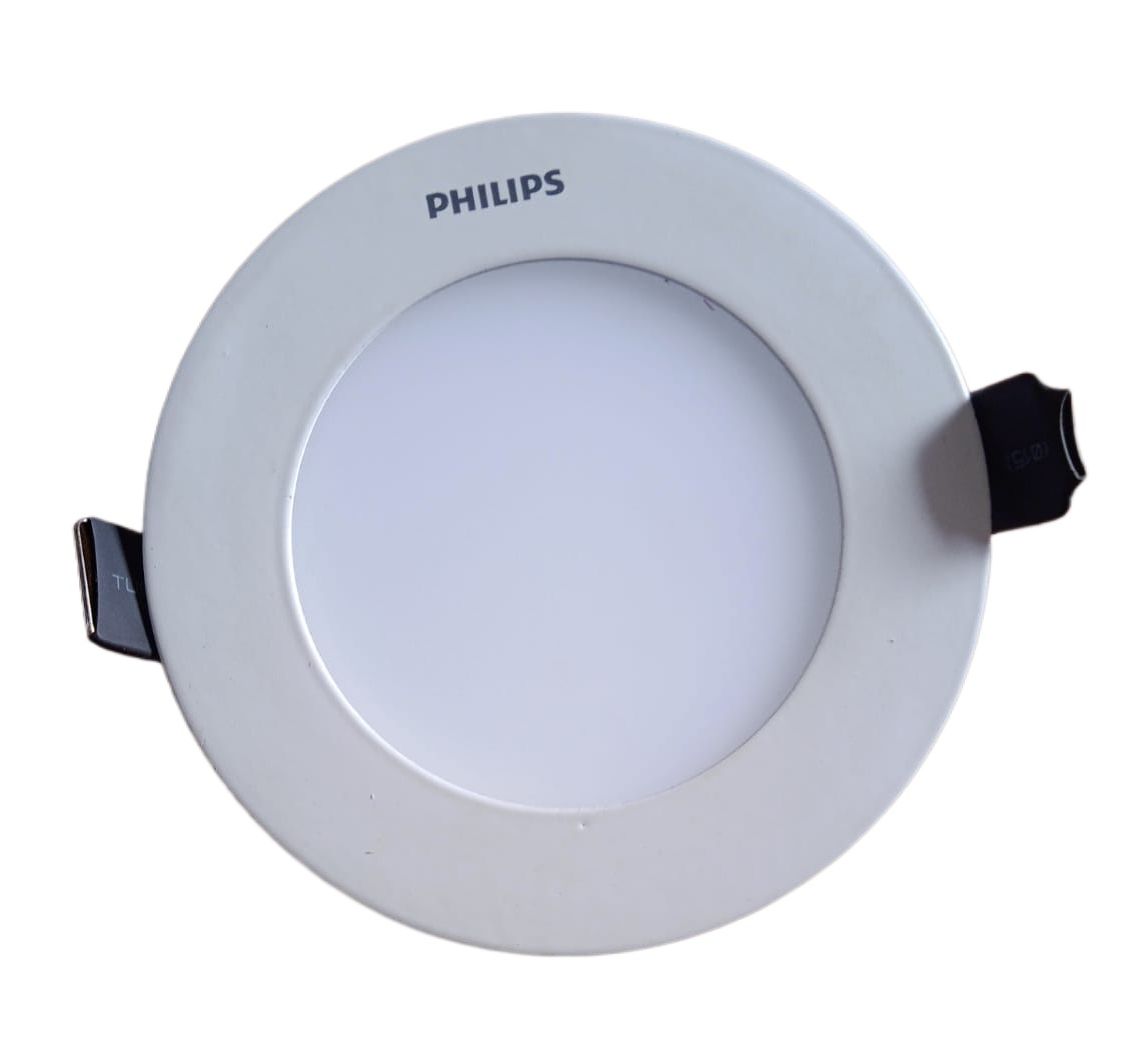 Philips AstraMa 5W LED Ceiling Light /Panel Light White Color 350lm Round Conceal Type 220V AC 50Hz, Made in India. 