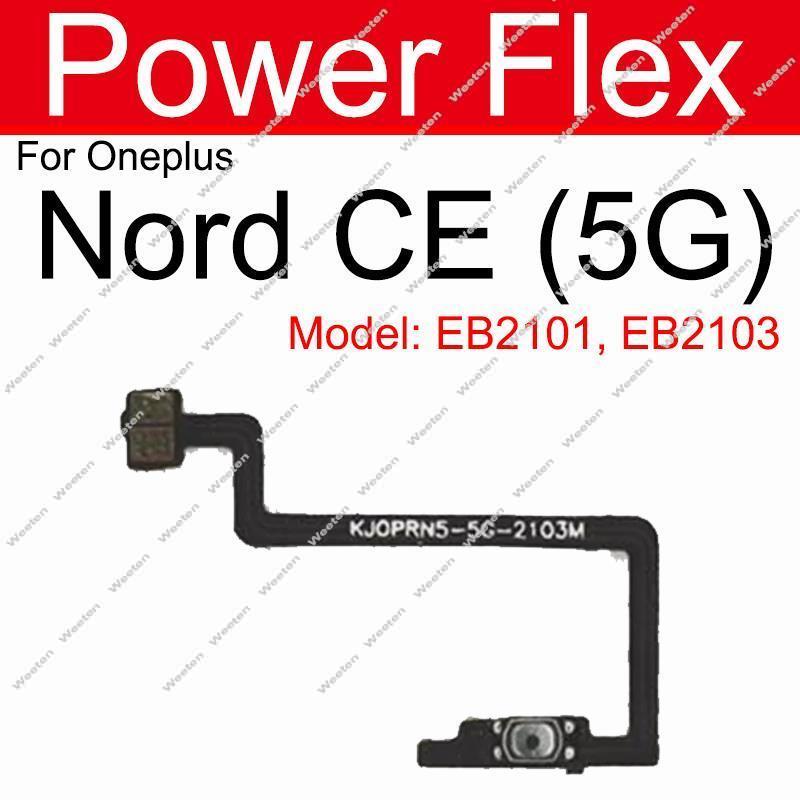 For Oneplus 1+ Nord CE CE 2 CE2 Lite 5G On Off Power Volume Switch Button Flex Cable Side Key Flex Ribbon Replacement. 