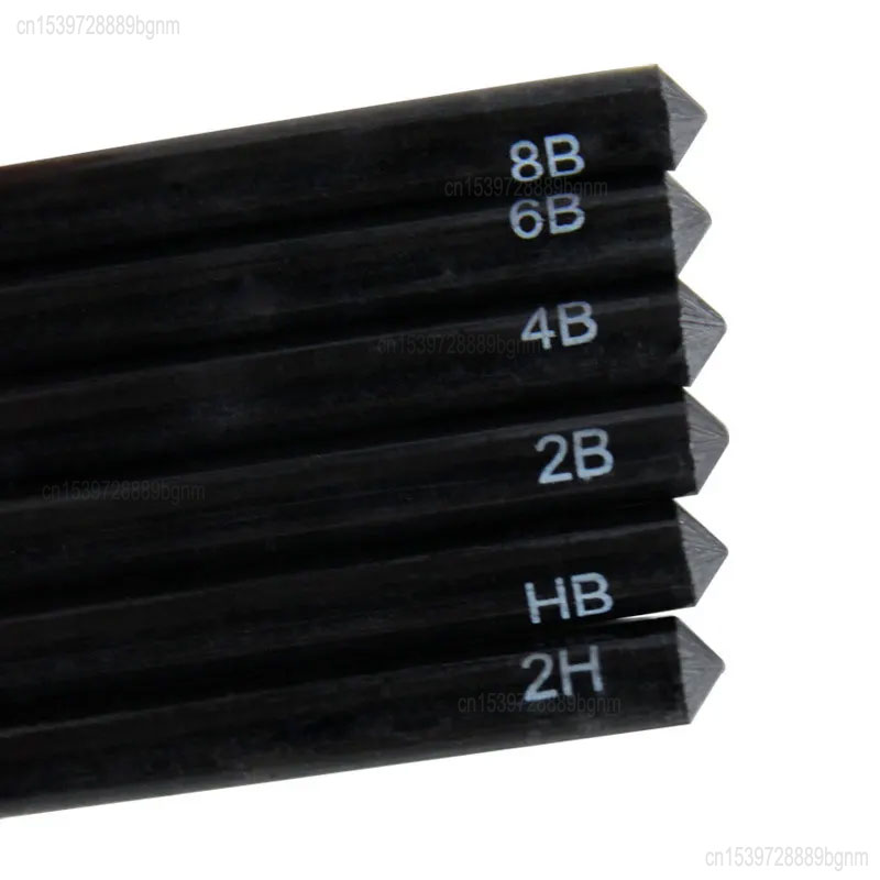 6Pcs/Set Professional Woodless Graphite Charcoal Pencils HB / 2H / 2B / 4B / 6B / 8B Soft Medium Hard For Art Sketching Drawing. 