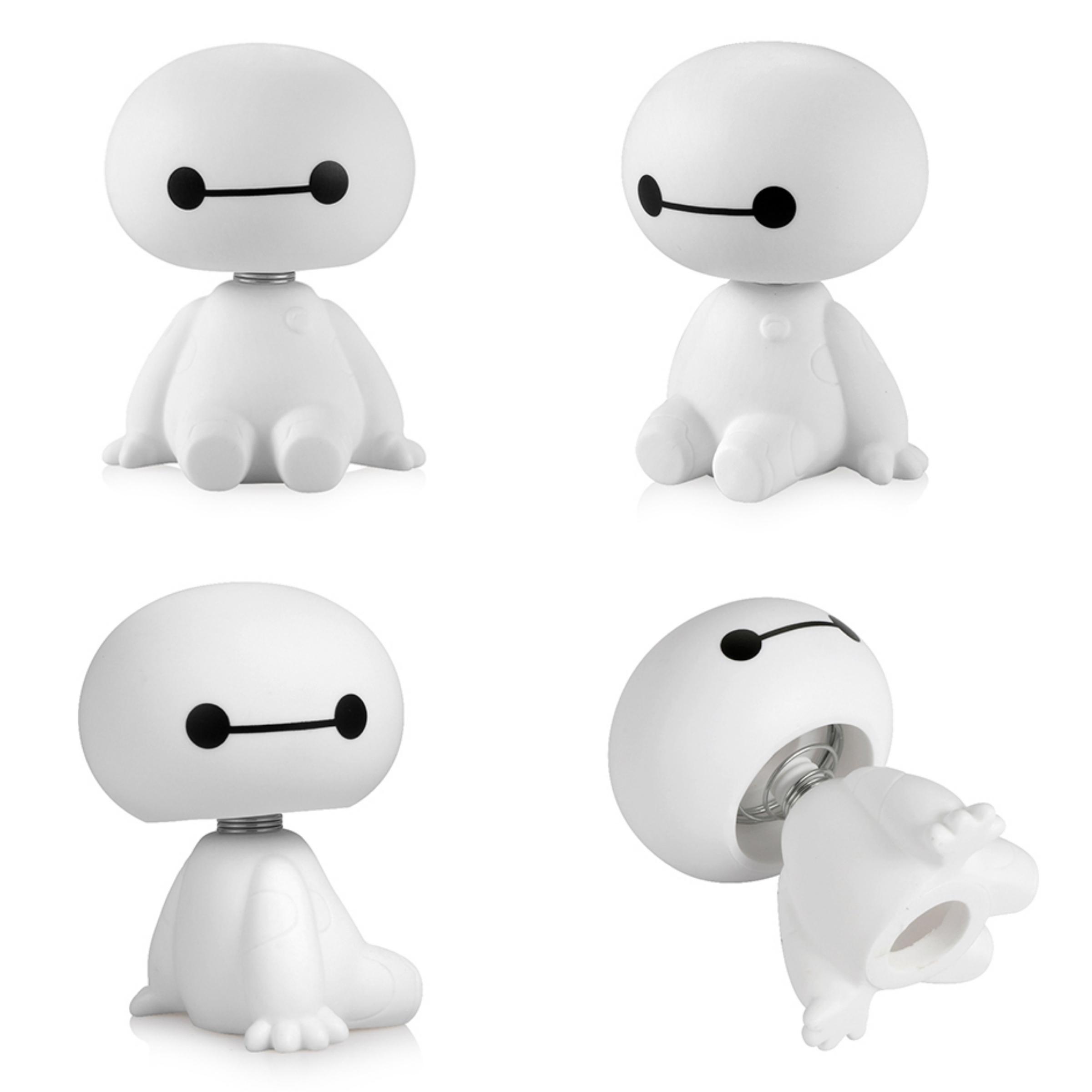 Baymax Robot Shaking Head Car Ornament: Cute and Playful Dashboard Decor - Nodding Ornaments to Inject Fun and Character into Your Commute. 