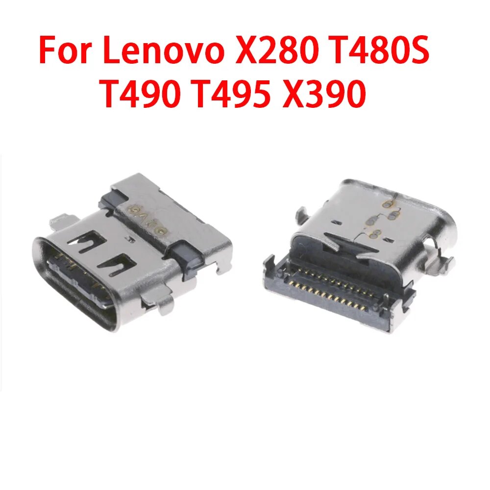 1-10pcs TYPE-C USB Jack DC Power Port For Lenovo ThinkPad X280 T490 T480S X390 L13 T590 DC Connector Laptop USB-C Socket