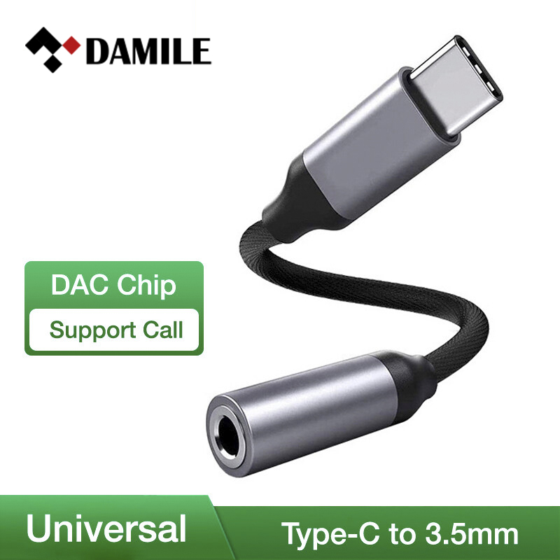 DAMILE 09U Type C to 3.5mm Adapt Jsaux To Usb C To 3.5MM Headphone Jack Adapter Audio Cable. 