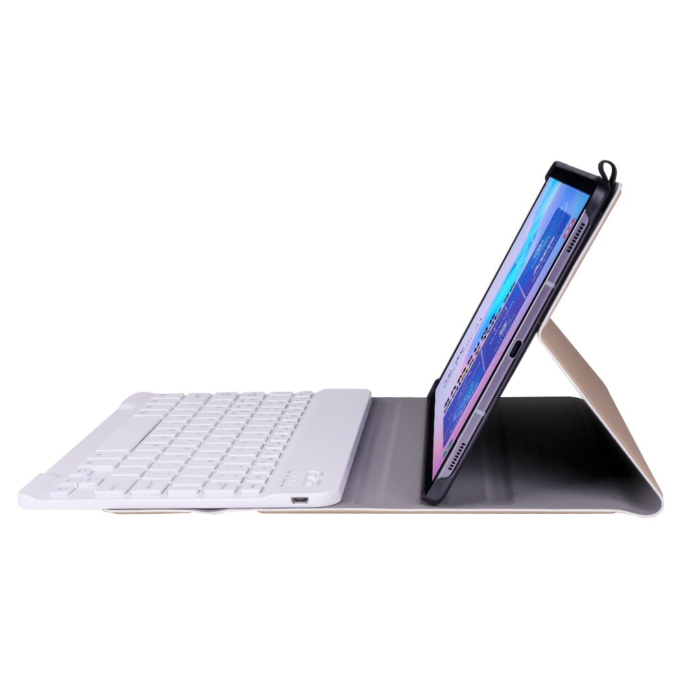 A860 For Samsung Galaxy Tab S6 10.5 inch T860 / T865 Detachable Bluetooth Keyboard Tablet Case with Pen Holder Elastic Strap. 