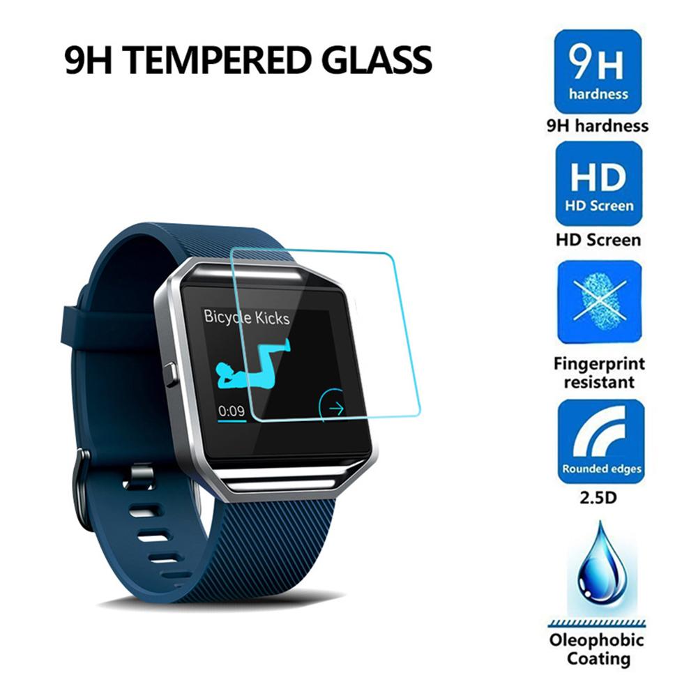 (New) 3PCs wrist watch tempered glass screen protector for Fitbit Versa/Ionic/blaze. 
