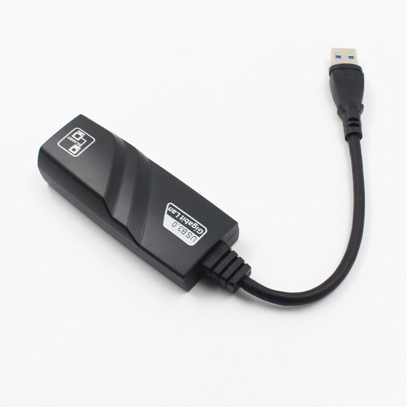 USB 3.0 to RJ45 Gigabit Ethernet LAN (10/100/1000) Mbps Network wired Adapter Connector for PC support WIN10. 