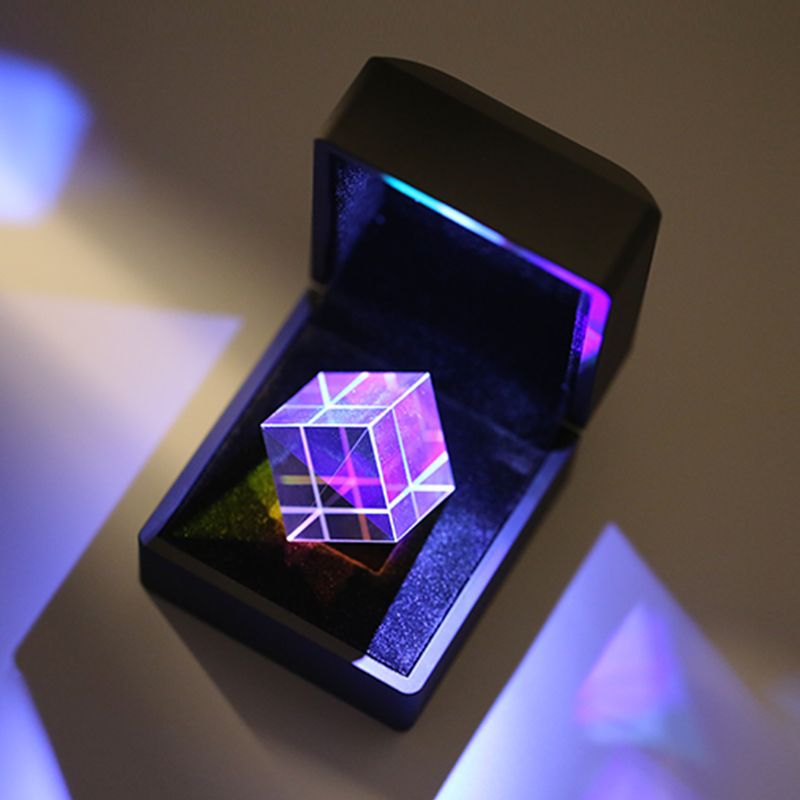 Sun Catcher Chromatic Prism Light Cube Six-sided Polished Cube Rubik's Cube Glass Source Manufacturer. 