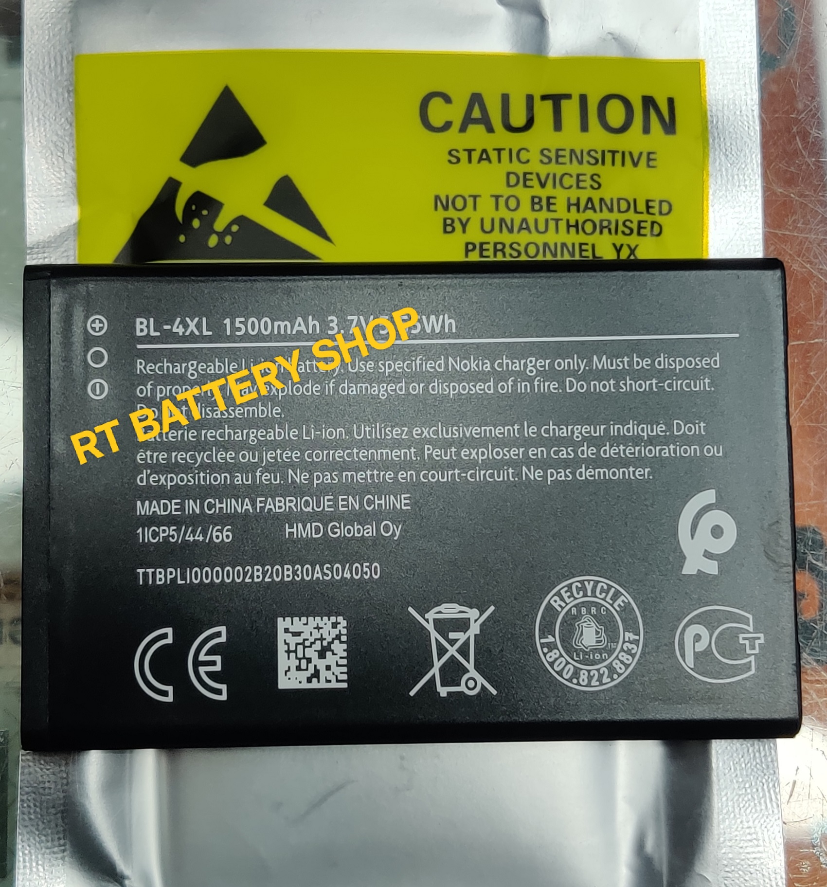BL - 4XL Phone Battery For Nokia 6300 4G / Nokia 8000 Replacement Phone Battery