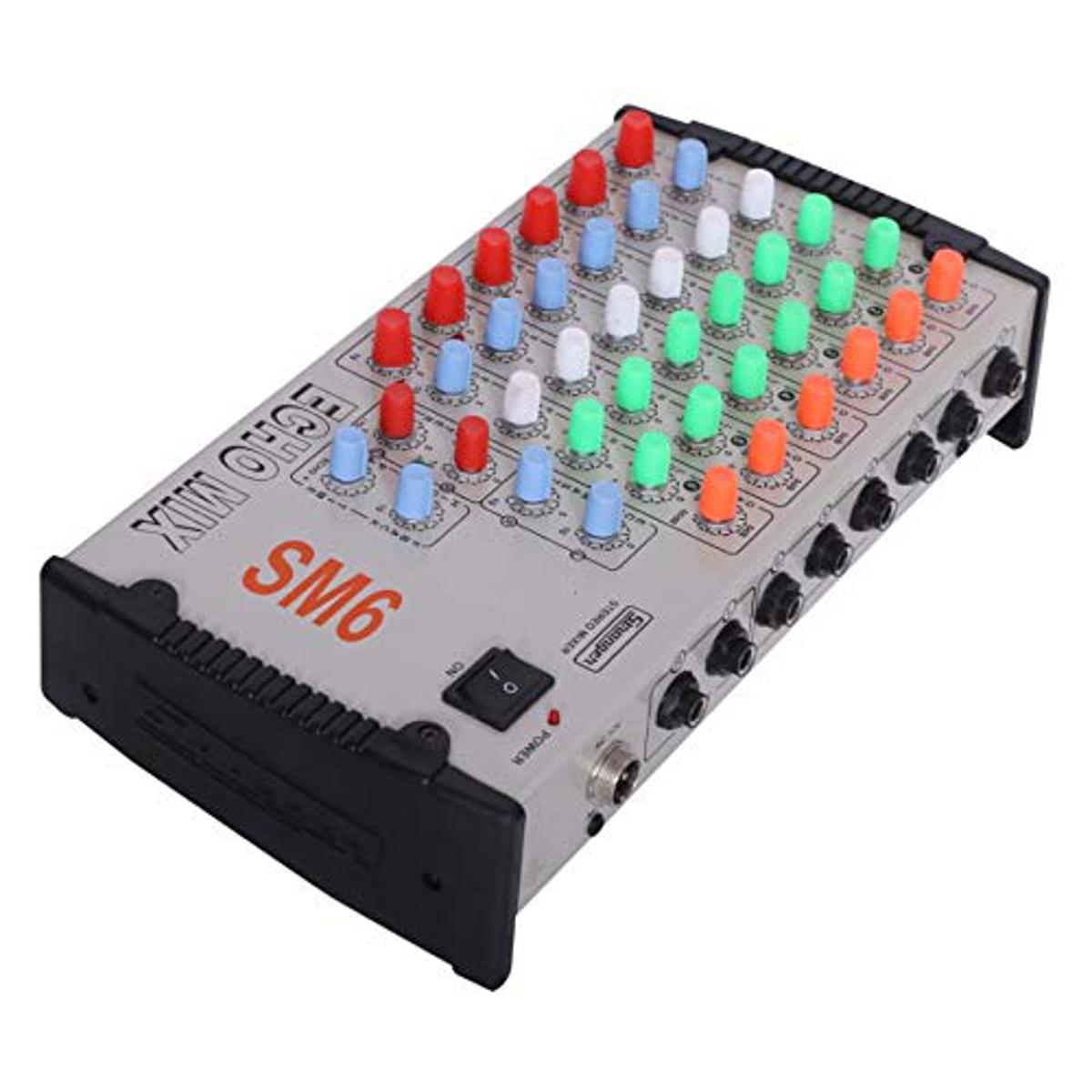 STRANGER SM6 6-channel Stereo Echo Audio Mixer with TRS/Jack Inputs.. 