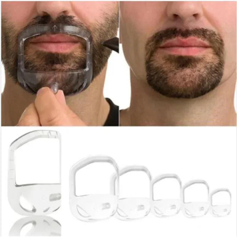 5 PCS/Set Beard Shaper Goatee Mustache Grooming Tool Transparent Face Hair Styling Template for Man Beard Shape Styling Tools