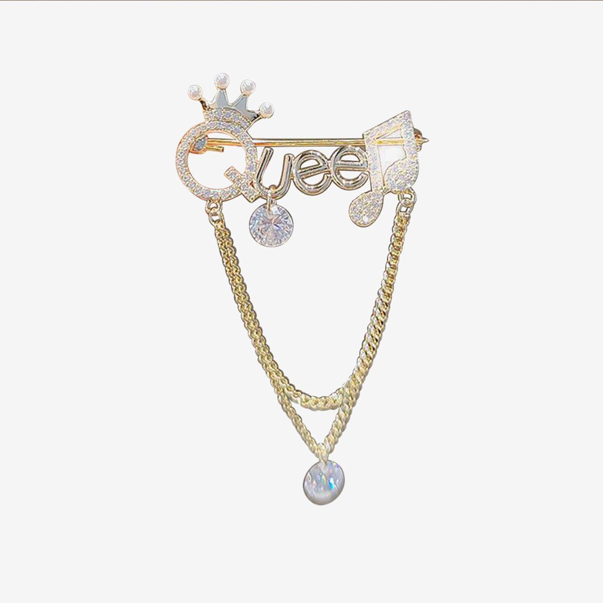 Queen brooch in Halloween crown Women's brooches party pins Badge for girls Light proof
