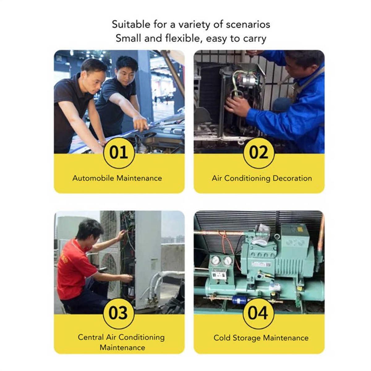 HS-M01 Refrigerant Diagnose Manifold Gauge G1/4 Condition Manometer Pressure Gauge Refrigeration Tools for R22/R1234Yf