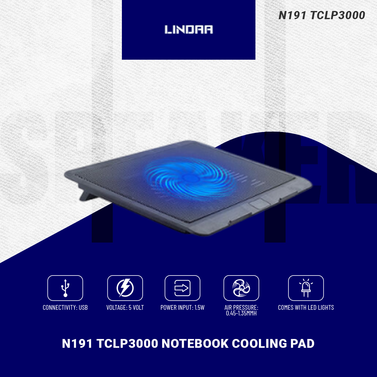 N191 Tclp3000 Notebook Cooling Pad Led Light Fan Usb Mini Laptop Cooler Stand Mount Lindaa - Keep Your Laptop Cool And Performance Optimal. 