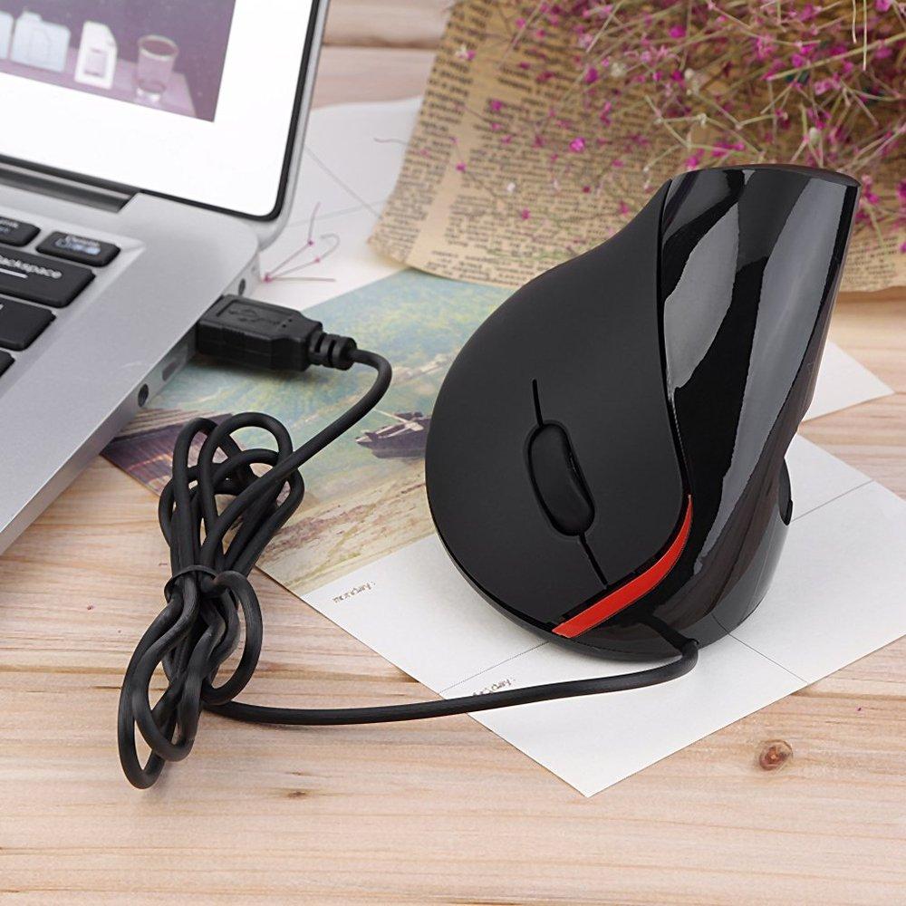 TE Ergonomic Design USB Vertical Optical Mouse 5D Optical Mouse for Computer PC. 