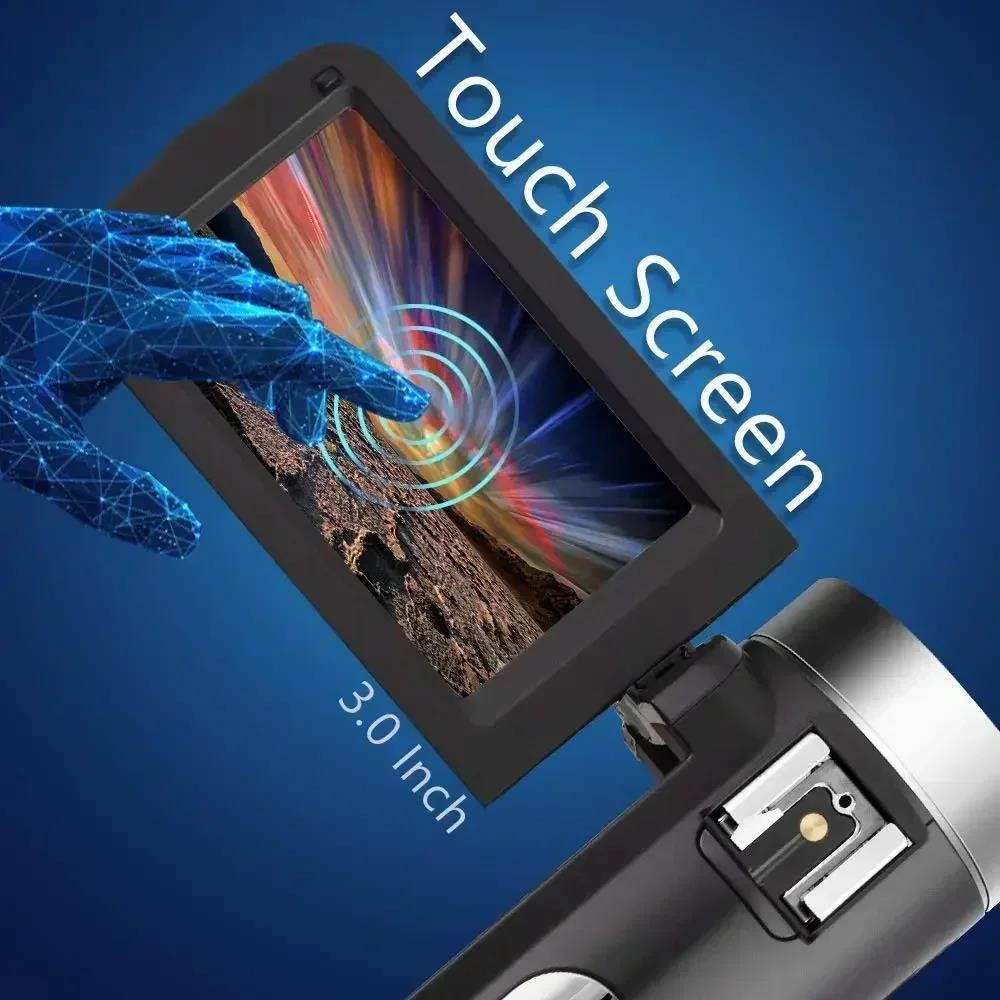 Profesyonel 2K kamera Youtube için 16X Zoom kızılötesi vyoutube Video kamera 2.7K 48MP taşınabilir dijital kaydedici canlı akışı. 