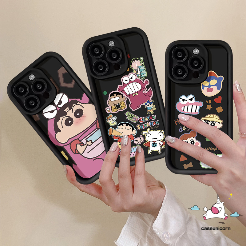 Cute Comic Crayon Shin-Chan Cartoon Case Compatible for IPhone XS MAX 15 11 12 7 8 Plus 14 13 15 Pro Max 6S 6 7 8 Plus XR X SE 2020 Crocodile Funny Case Soft Cover