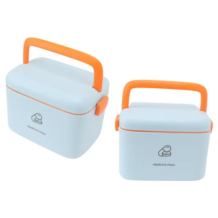 Plastic Medicine Storage Box, Plastic Home Medicine Storage Box Large  Capacity Multifunctional with Removable Tray for Camping for Hiking