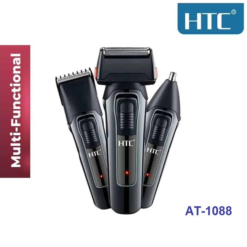 HTC AT-1088 Multi Purpose 3-in-1 Shaver, Nose trimmer and Hair Clipper for Men