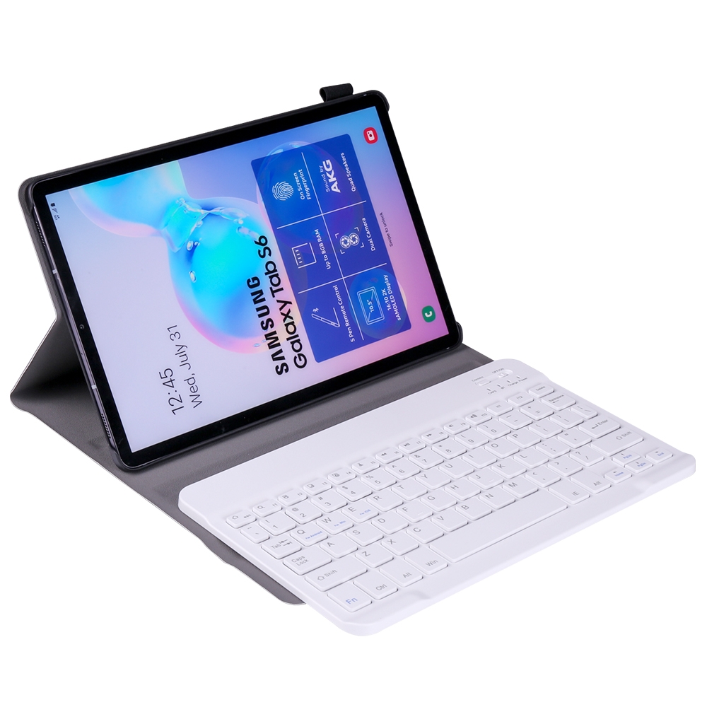 A860 For Samsung Galaxy Tab S6 10.5 inch T860 / T865 Detachable Bluetooth Keyboard Tablet Case with Pen Holder Elastic Strap. 