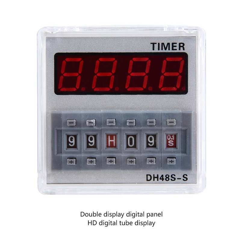 DH48S-S 12V/24V/380V ProgrammableDelay Relay Timer 0.1S-99H 8-Pin AC220V S. 