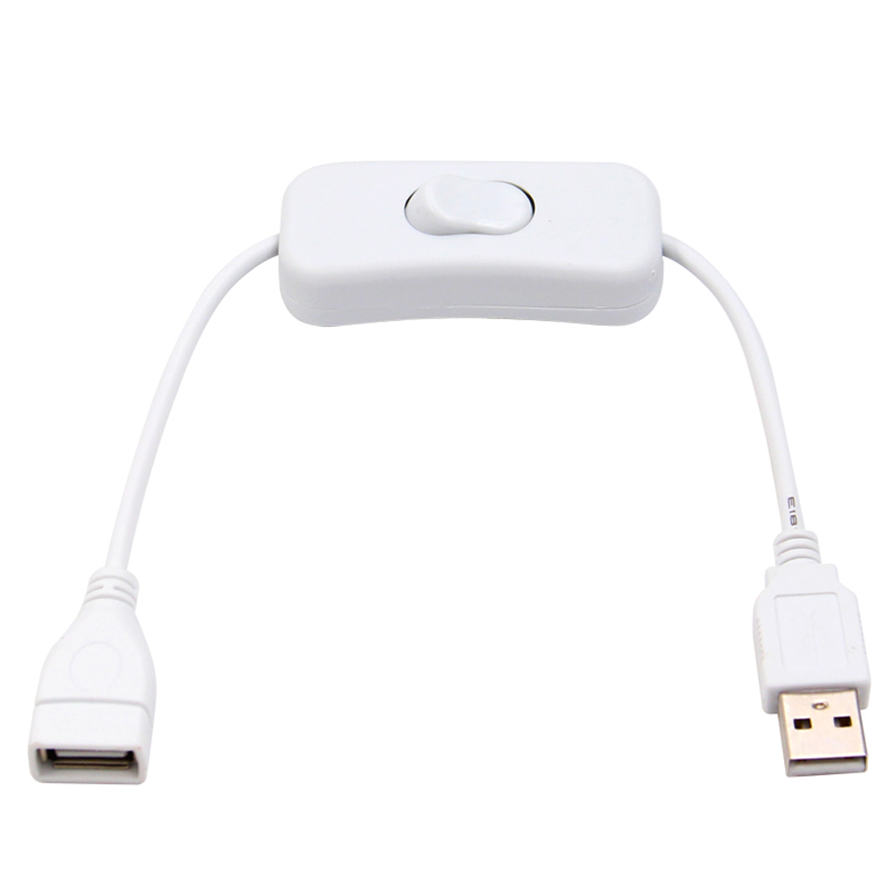 USB Cable Converter with Switch ON/OFF Cable Adapter Extension Toggle for USB Lamp USB Fan Power Supply Line. 