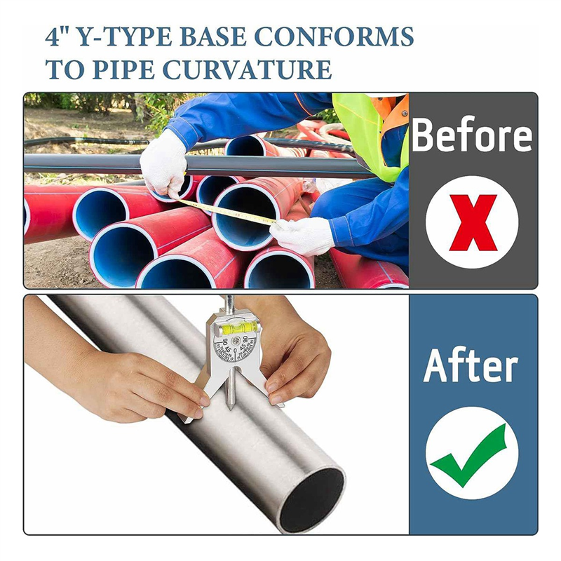 Pipe Center Finder With Centering Head For Measure Pipe Diameter Over 0.5Inch And Up Pipe Center Punch Level Reusable Durable Easy To Use. 