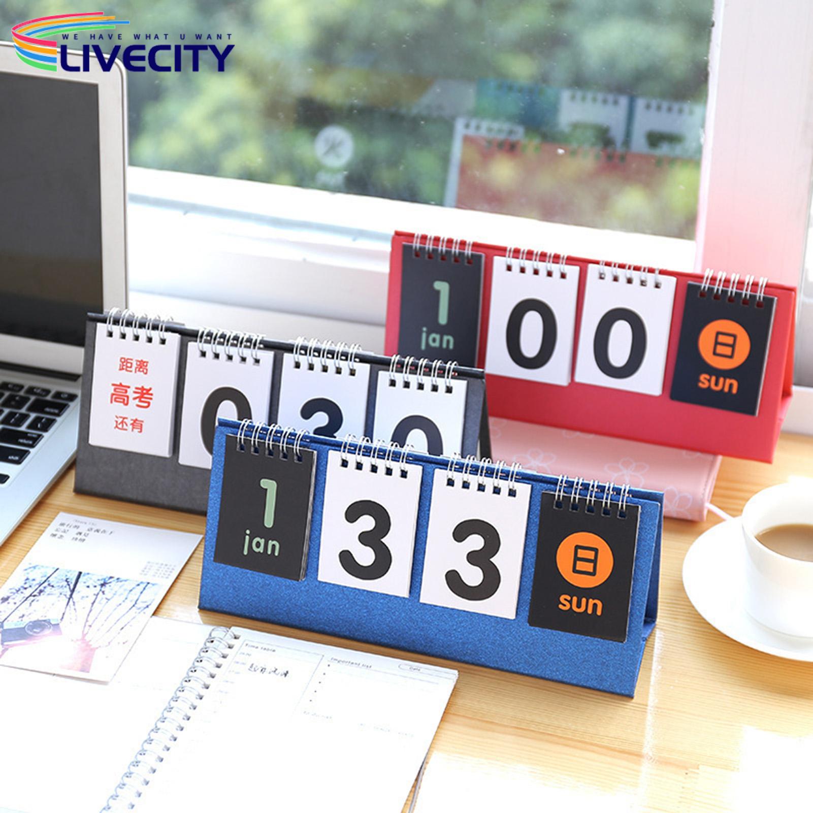 Mini Countdown Calendar Clear Printing Students Planner Design Countdown Calendar Table Ornament. 
