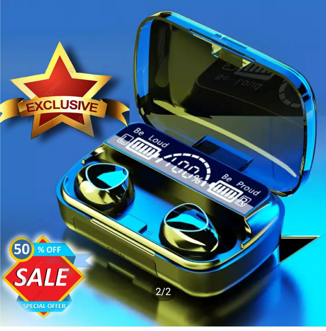 M10 TWS Wireless Earbuds Touch Bluetooth Earplugs -Black Colour -GFG - Bluetooth Headphone