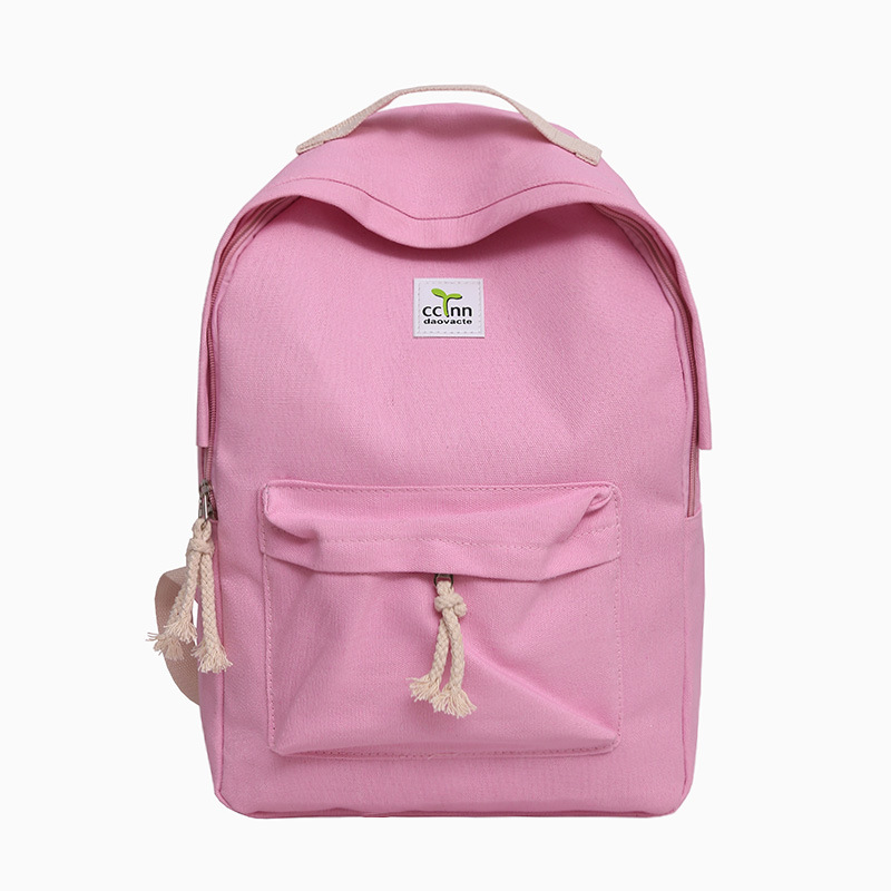 New trendy male student canvas backpack large capacity junior high school high school college student schoolbag female Korean version lightweight backpack