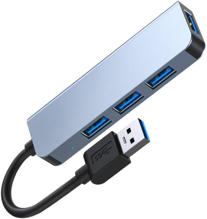 USB 3.0 Hub, Best Cable, 4-Port USB Data Hub, Ultra Thin Compatible with Oculus Rift S, Mac Pro/Mini, Microsoft Surface Series, Surface Pro 2017, XPS, Notebook PC, Mobile HDD and More. 