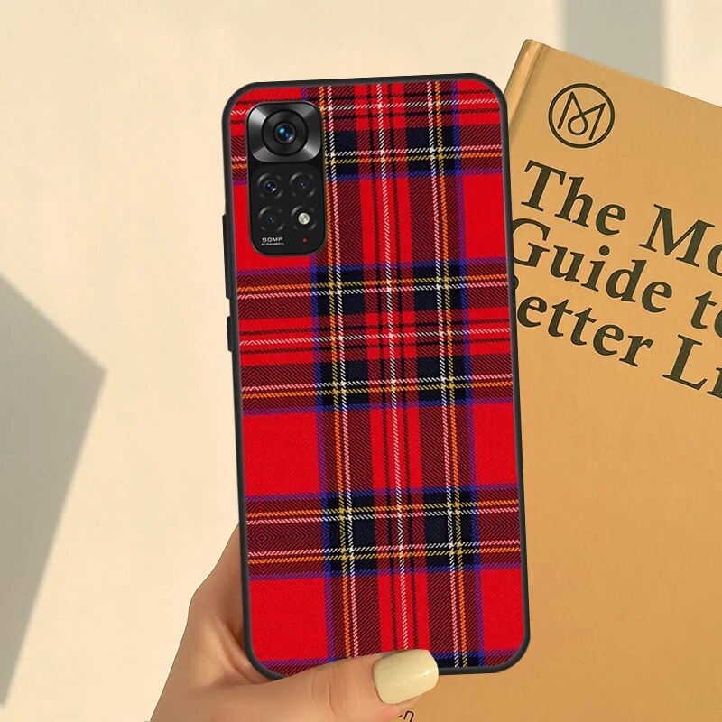 Clan Stewart Dress Tartan Plaid Pattern Case For Xiaomi Redmi 12C 10A 10C 9C Note 12 Pro 11 Pro 10 Pro 9 8 Pro 10S 11S 12S Cover. 