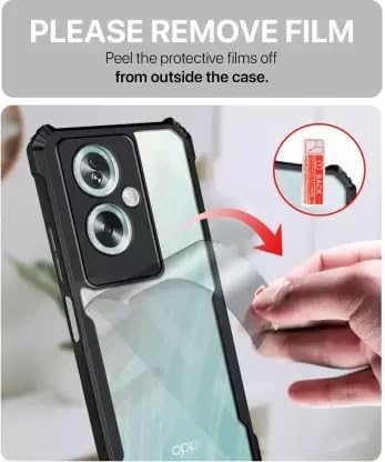 OPPO A79 5G Edge-Reinforced Shockproof Cushion Back Clear Hybrid Transparent Hard Cover Casing-ELF. 