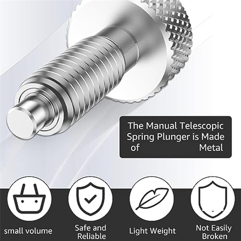 Handle Release Pins Kit Tool Box Handle Removal, Hand Retractable Spring Plunger Stainless Steel M6 Quick Release Set. 