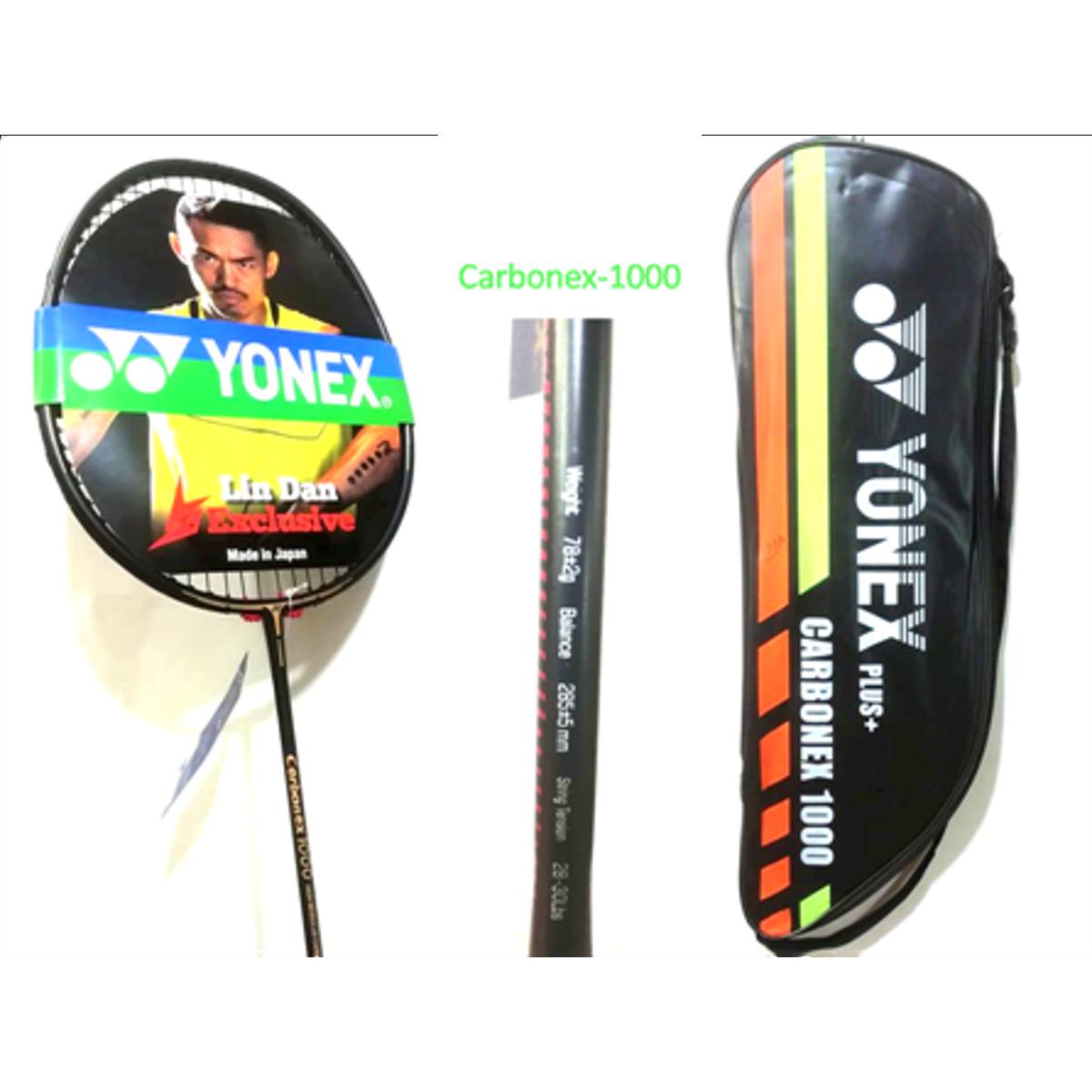 Carbonex 21/25/30/35 Badminton Racket bat - Black