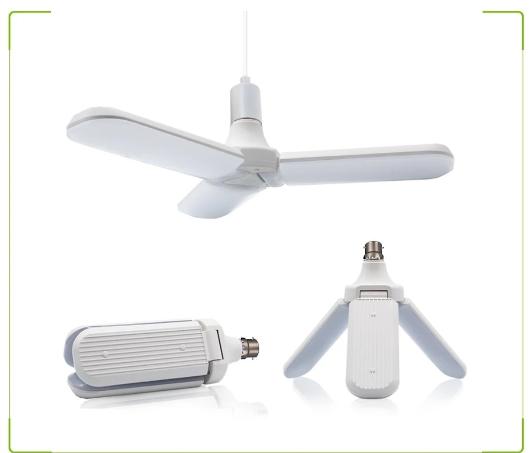 40W E22 LED Super Bright Foldable Fan Blade Bulb Angle Adjustable Ceiling Lamp Home Energy Saving Lights. 